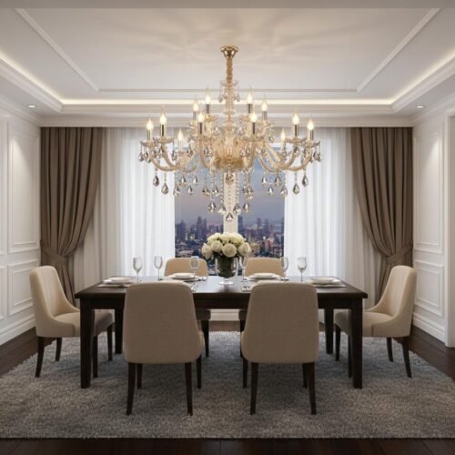 LG-HL41130007 Candelabro ambar 15 luces