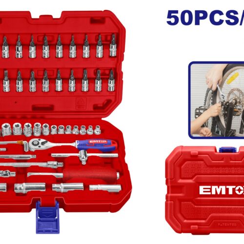 Juego de dados de 50 piezas de 1/4 ESKT14501