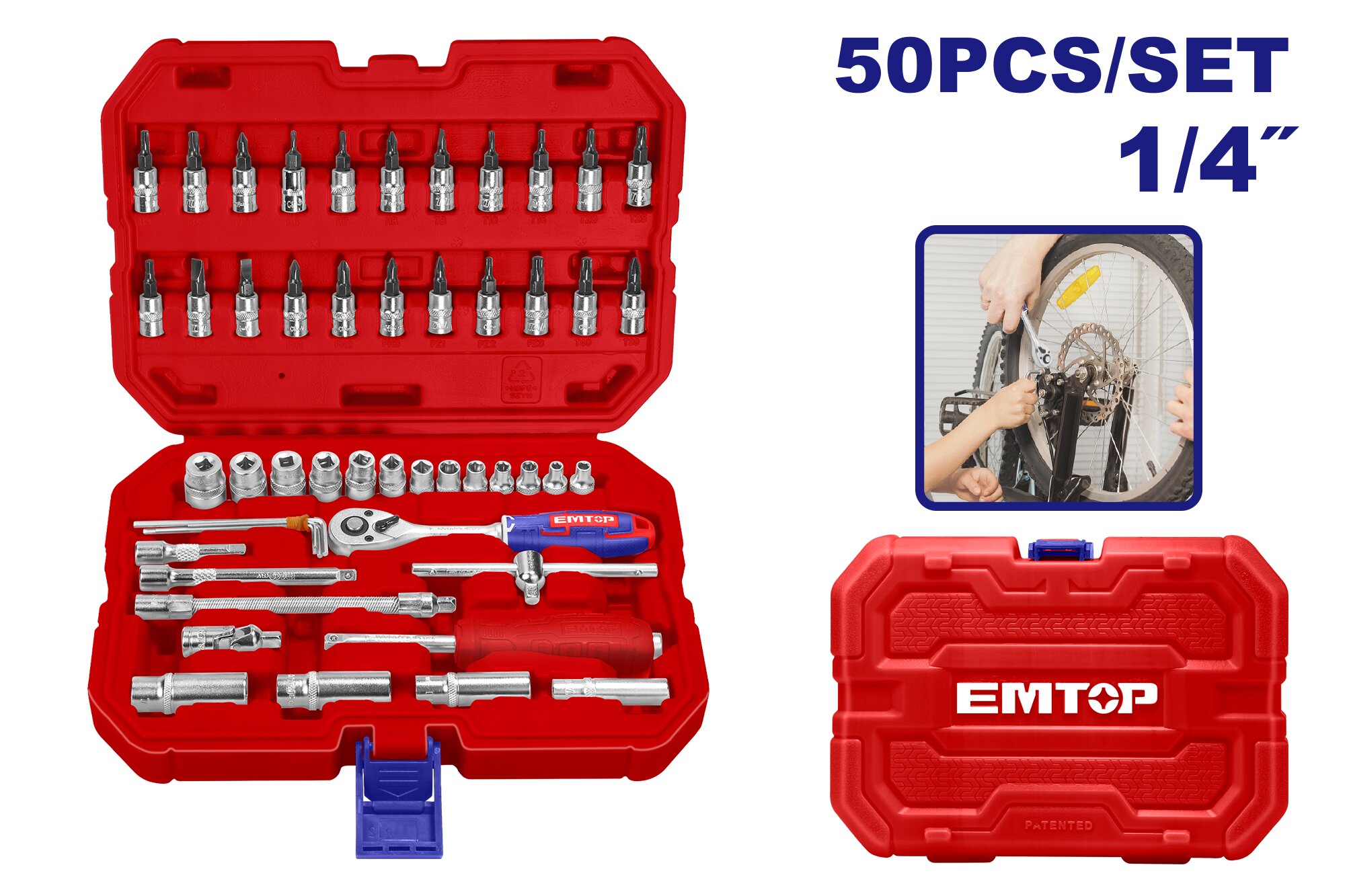 miferre_426_H Juego de dados de 50 piezas de 1/4 ESKT14501 - Imagen 1