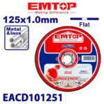 Disco de corte de metal abrasivo EACD101251