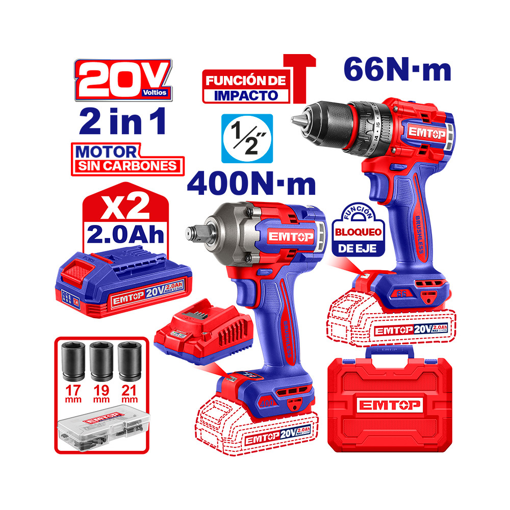 miferre_9_H Kit combinado inalámbrico de 2 piezas ULCKL20275 - Imagen 1